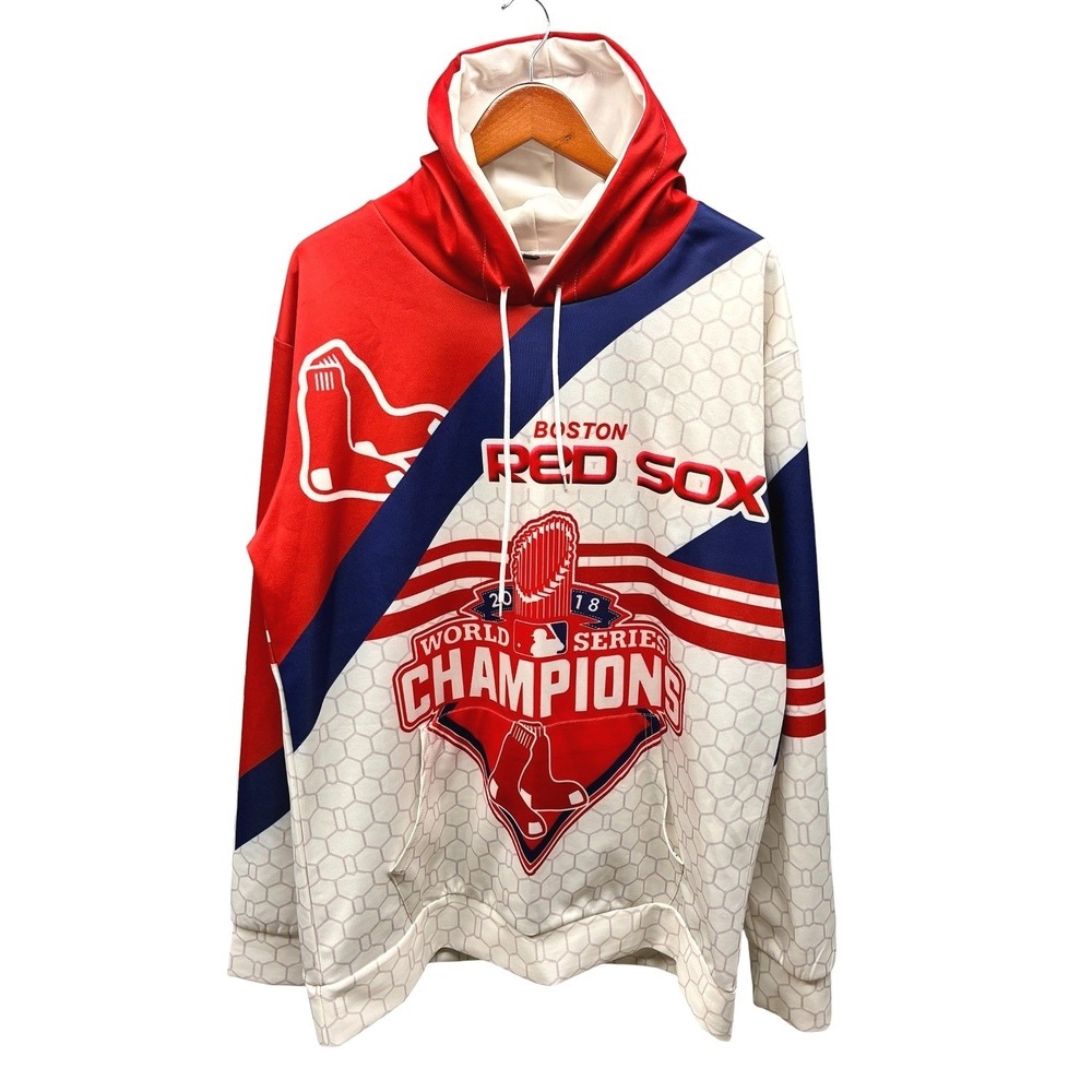 Boston Red Sox 2018 World Series Graphic Hoodie Mens XXL Red White Sporty